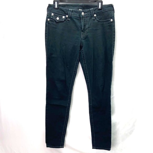 True Religion Section Women's Leggings Jeans Black - Size 30 - Picture 1 of 7